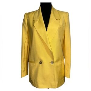 CHRISTIAN DIOR The Suit Vintage Yellow Jacket Size 4
